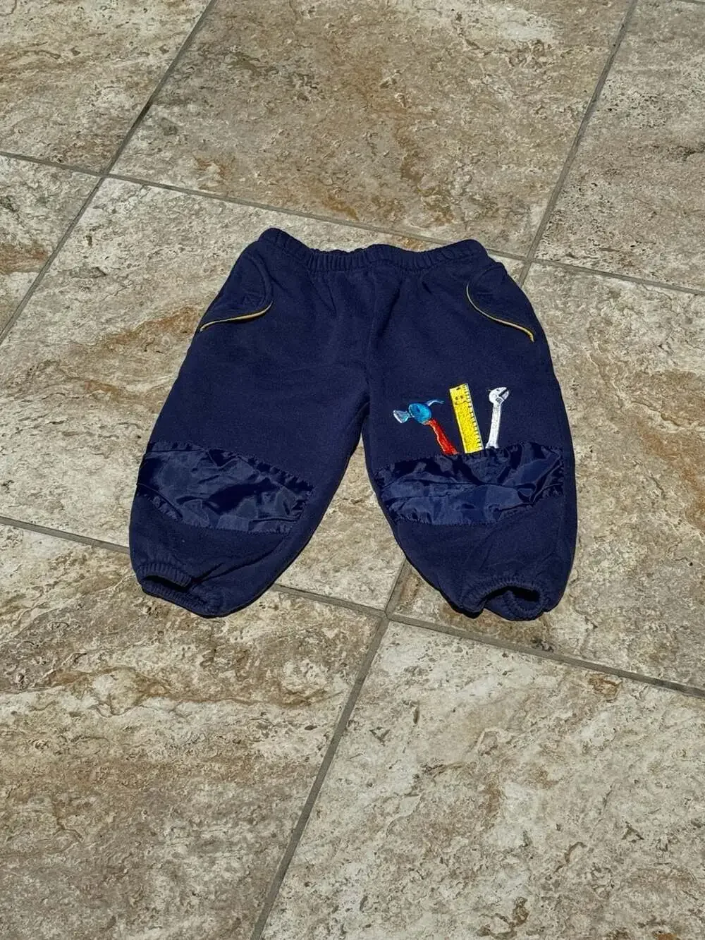Vintage 90’s Rolie Polie Olie Toddler Navy Fleece Jogger Sweatpants